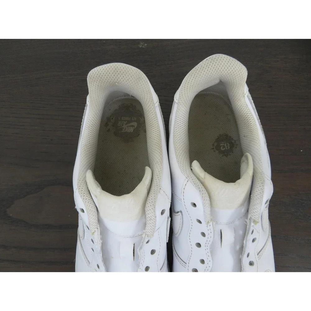 Nike Air Force 1 Shoes Womens 9.5 White Leather Casual Sneakers DD8959-100 - Picture 4 of 10